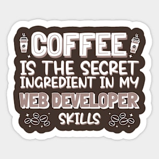 Coffee lover Web Developer Sticker